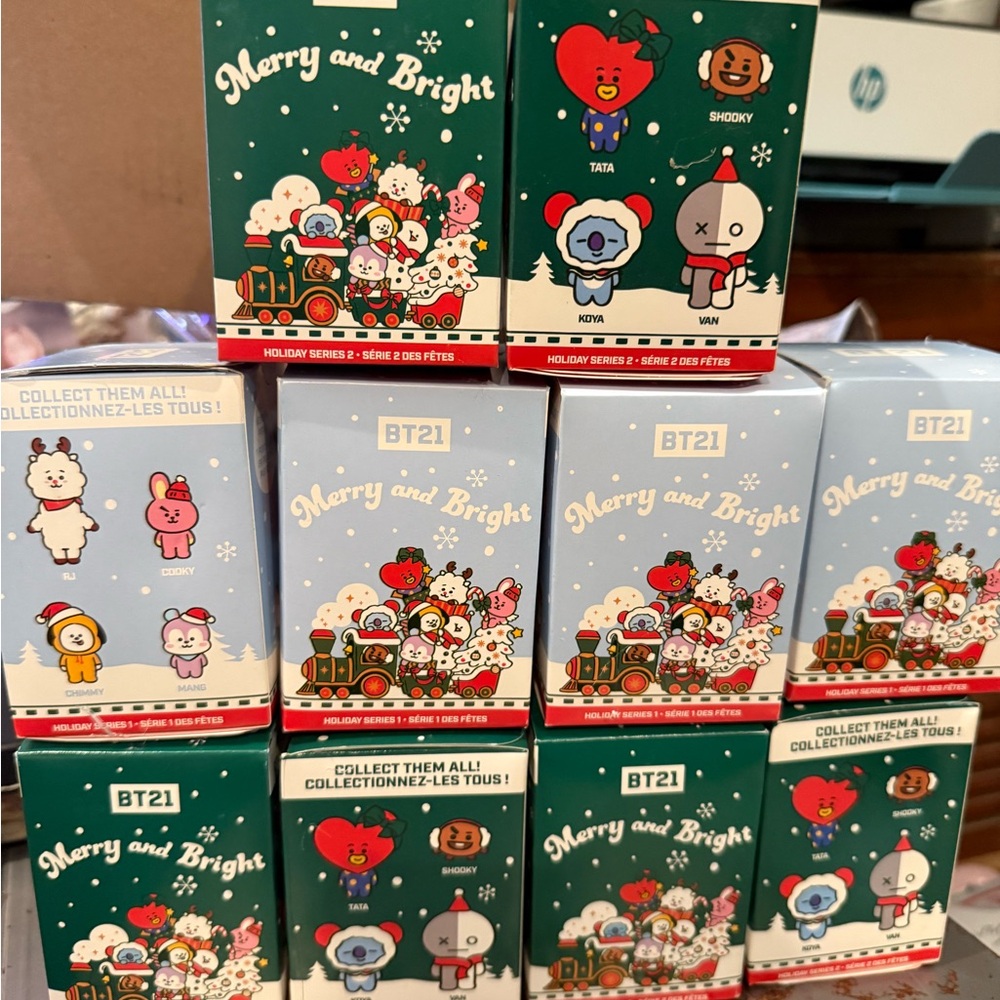 BT21 Merry and Bright Holiday Series Collectible Boxes 10 total unopened